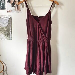 Garage Burgundy Mini Dress